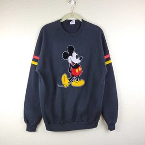 Vintage 1980s Disney Mickey Mouse Varsity Crewneck Sweatshirt